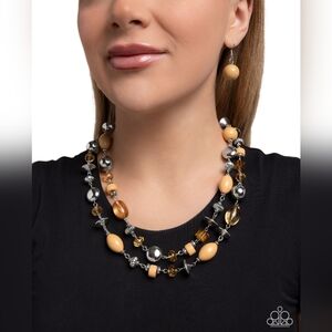 Paparazzi Silver and Gold Multi-Strand Necklace